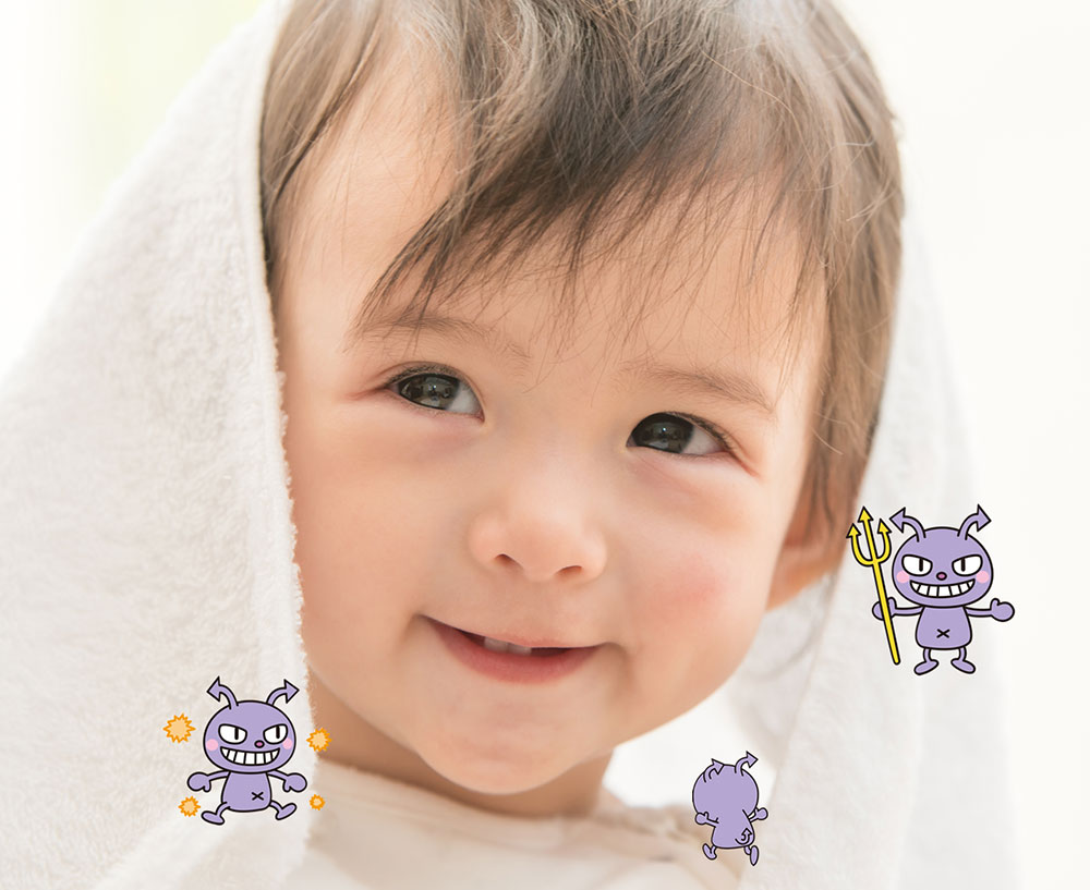 歯が生えてきたらミュータンス菌がさっそく住みつきます。