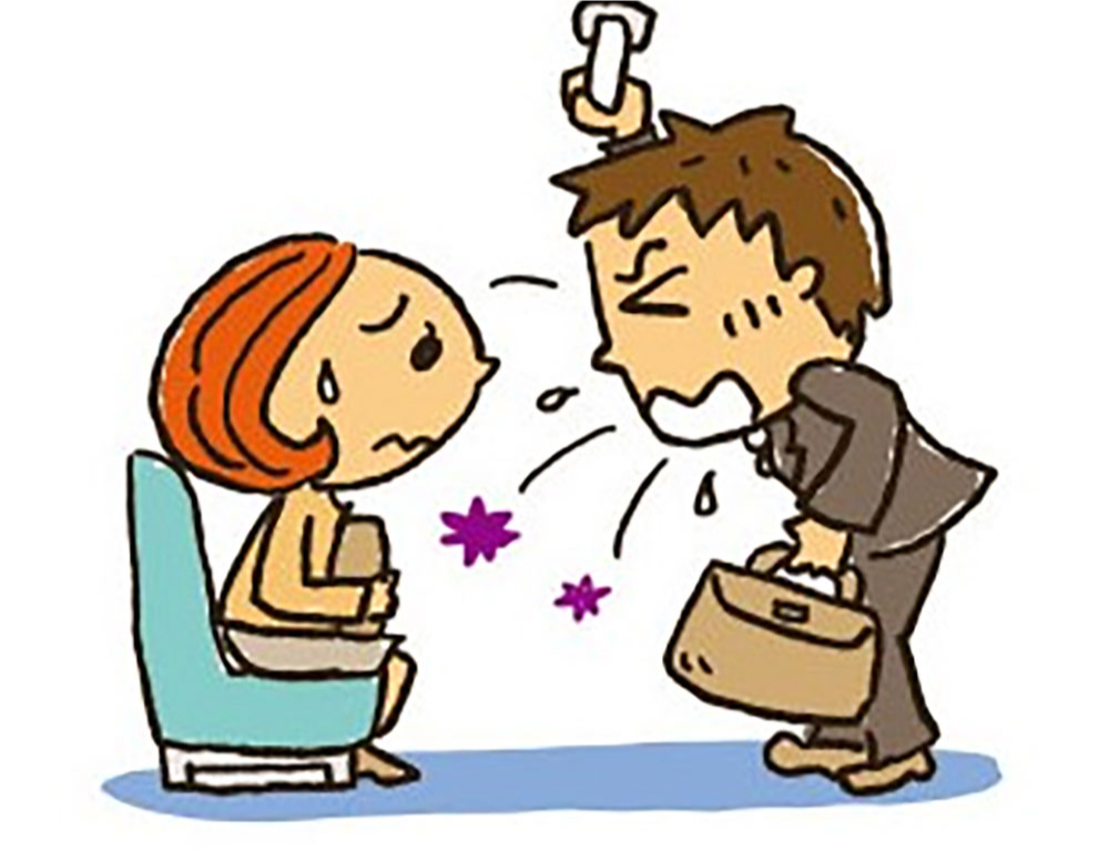 咳をする人の様子